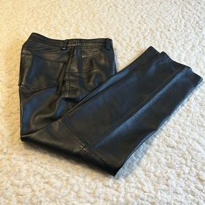 Black Leather Pants, size 8-10